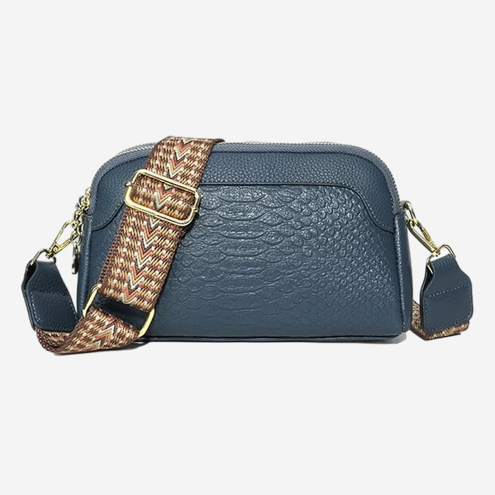 ANNA | Stilig crossbody-veske i lær med alligatormønster