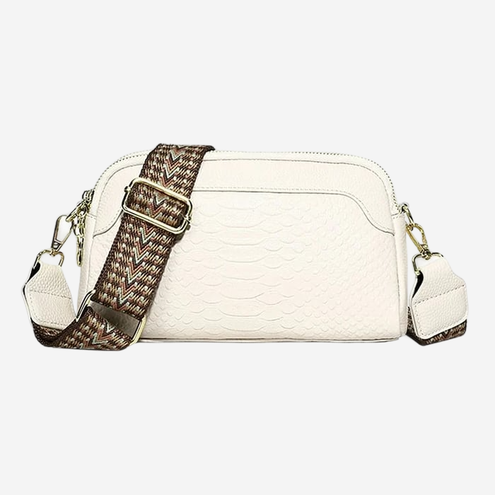 ANNA | Stilig crossbody-veske i lær med alligatormønster