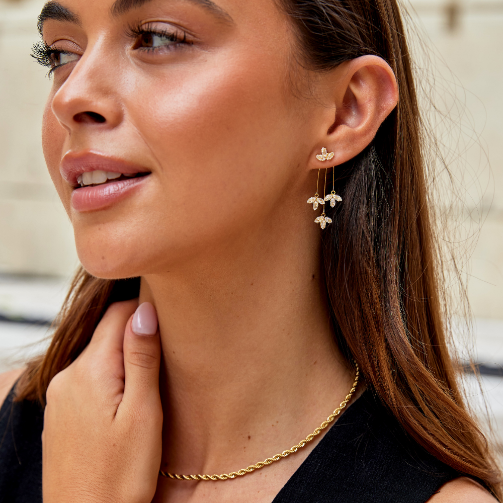 ANNA | Elegante Vannfall Øredobber