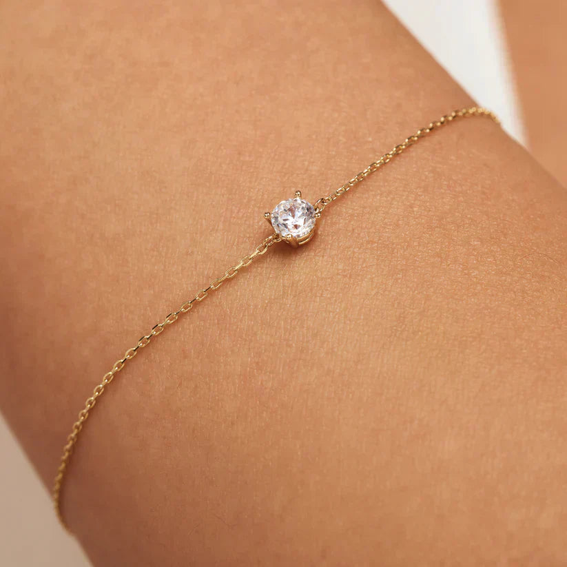 ANNA | Cléa Moissanite-armbånd i gull