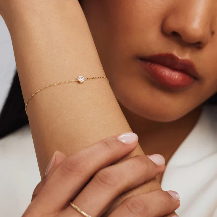 ANNA | Cléa Moissanite-armbånd i gull