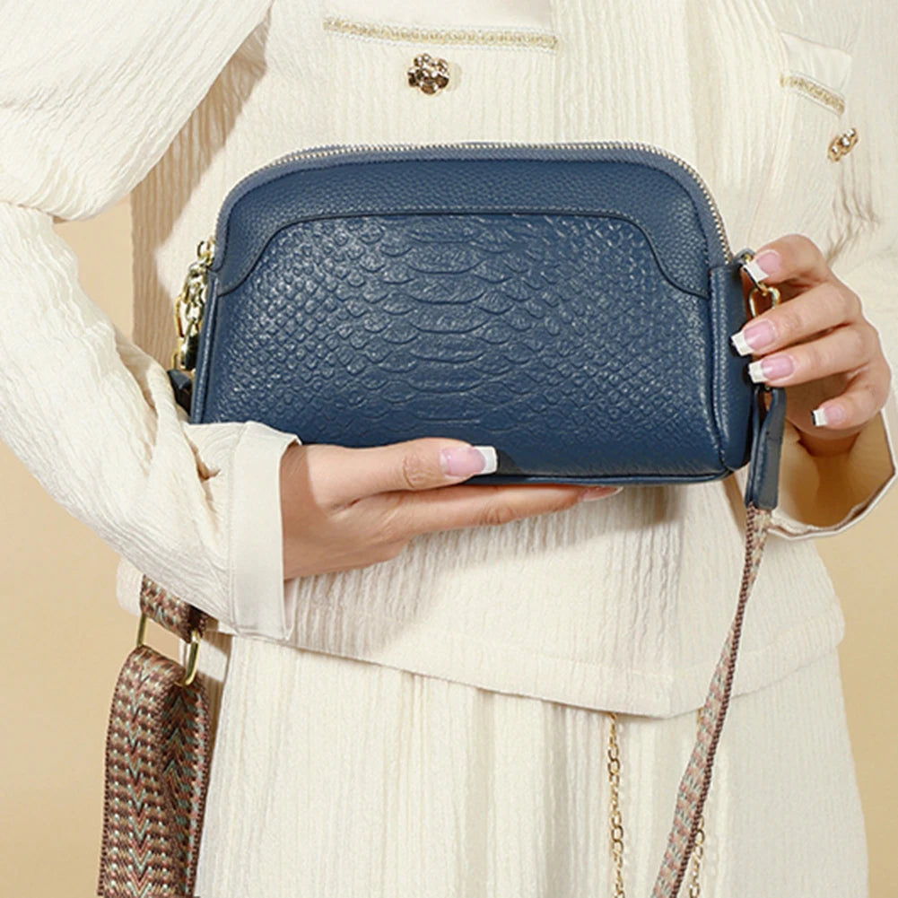 ANNA | Stilig crossbody-veske i lær med alligatormønster