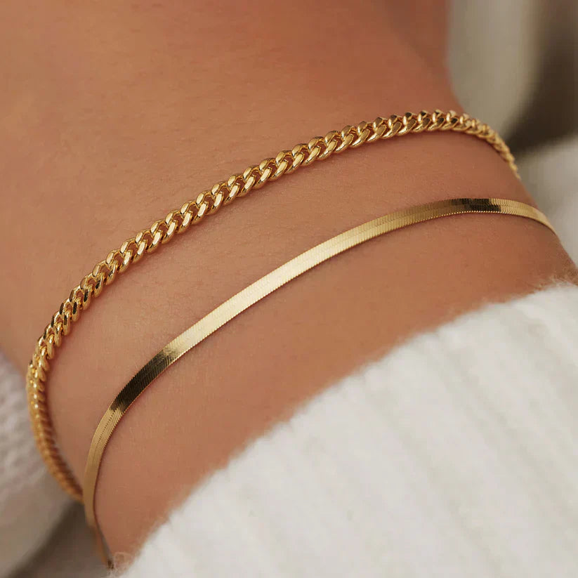 ANNA | Soleil Slange-armbånd i gull