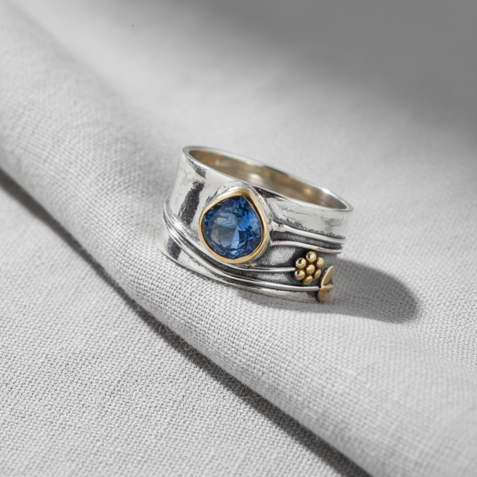 ANNA | Elise Ring med blå stein