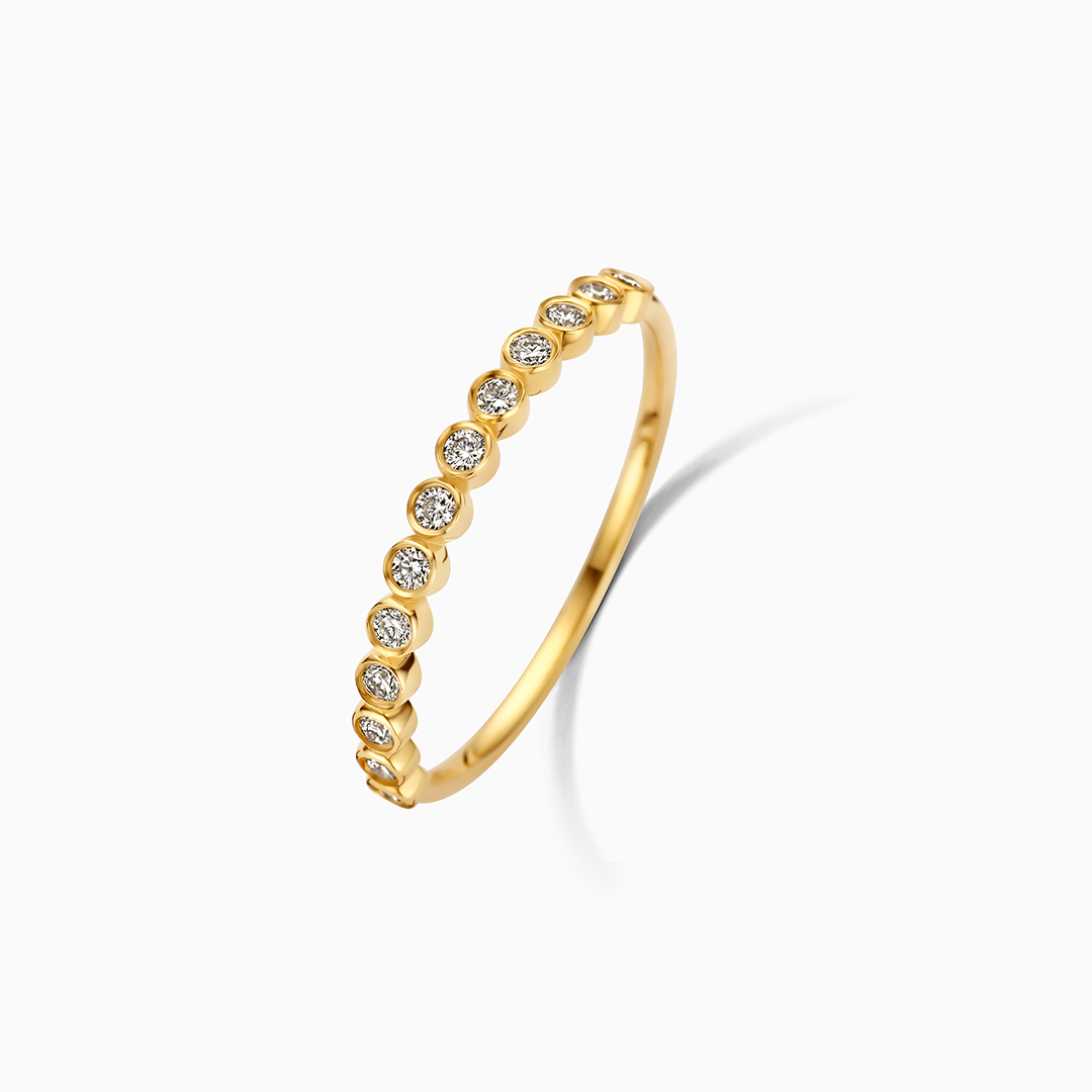 ANNA | Diamant blåspring i gull