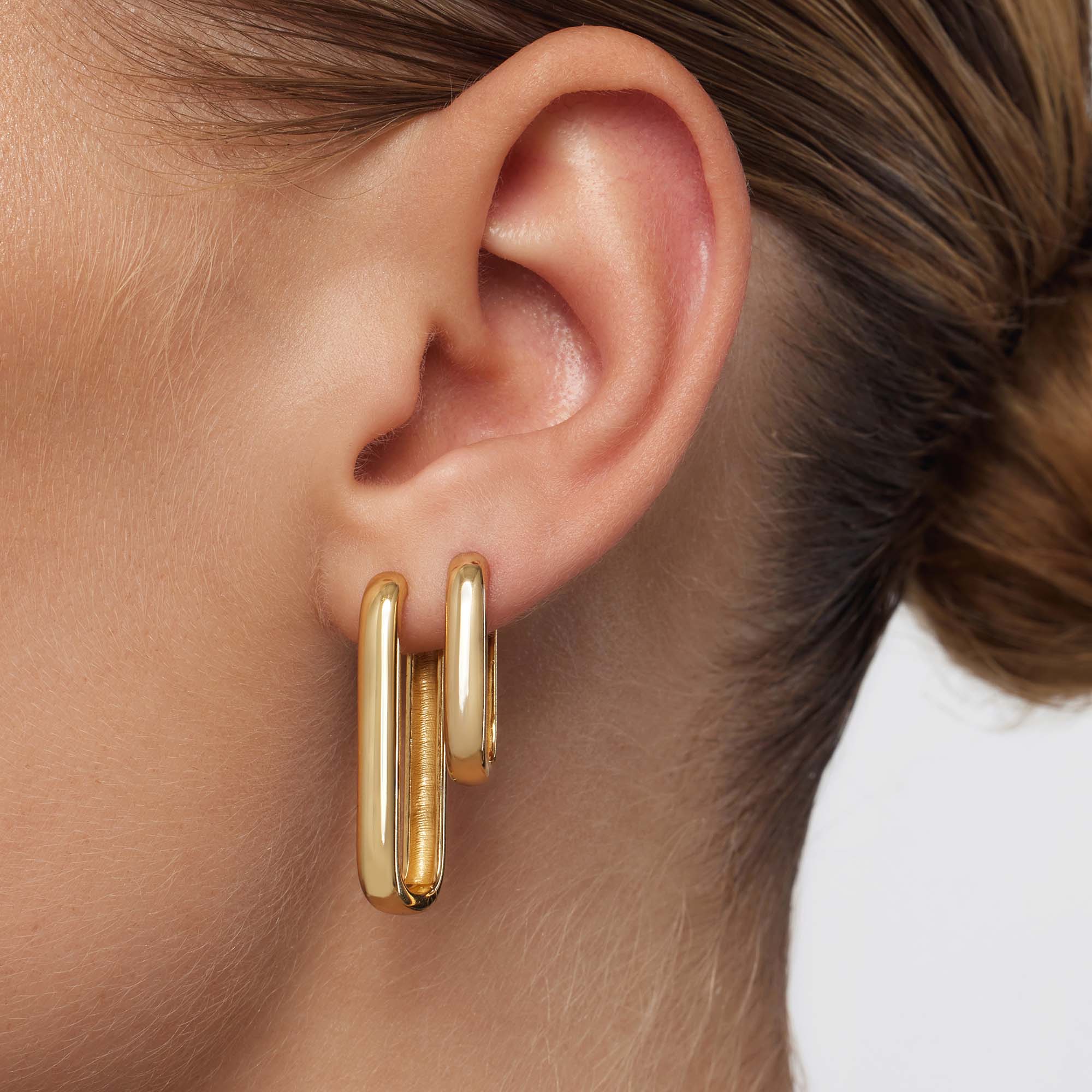 ANNA | Stora Icon-hoops i gull