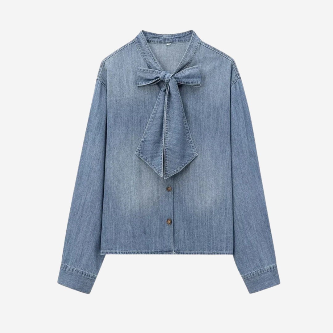 ANNA | Bluse med sløyfe