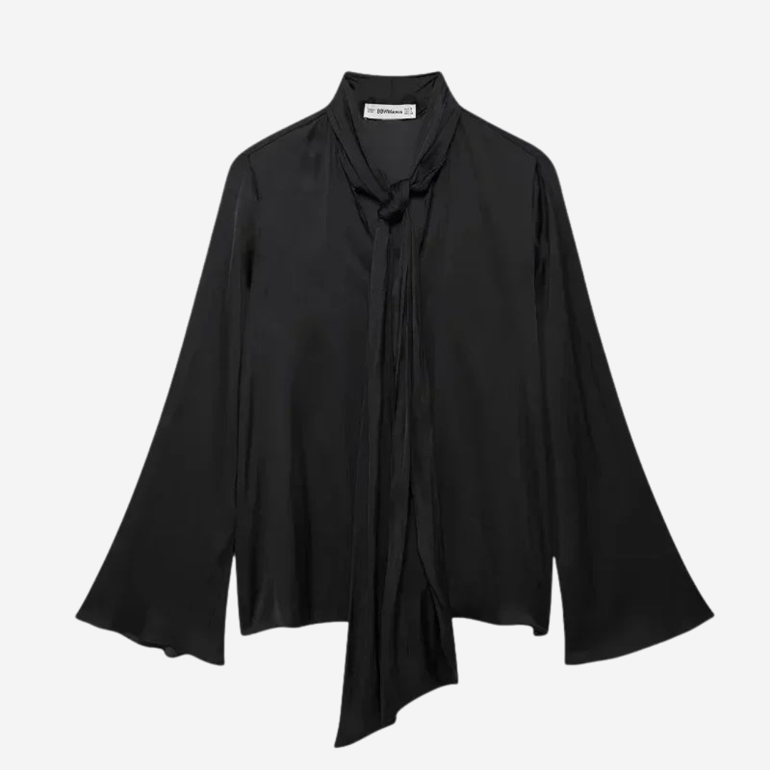 ANNA | Bluse med knytebånd