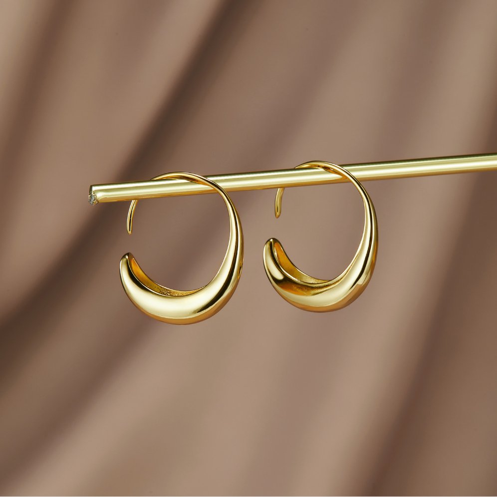 ANNA | Drop Hoop Øredobber
