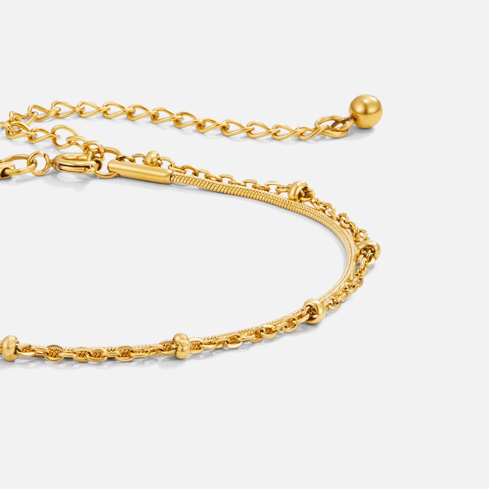 ANNA | Lagerarmbånd i Gullton